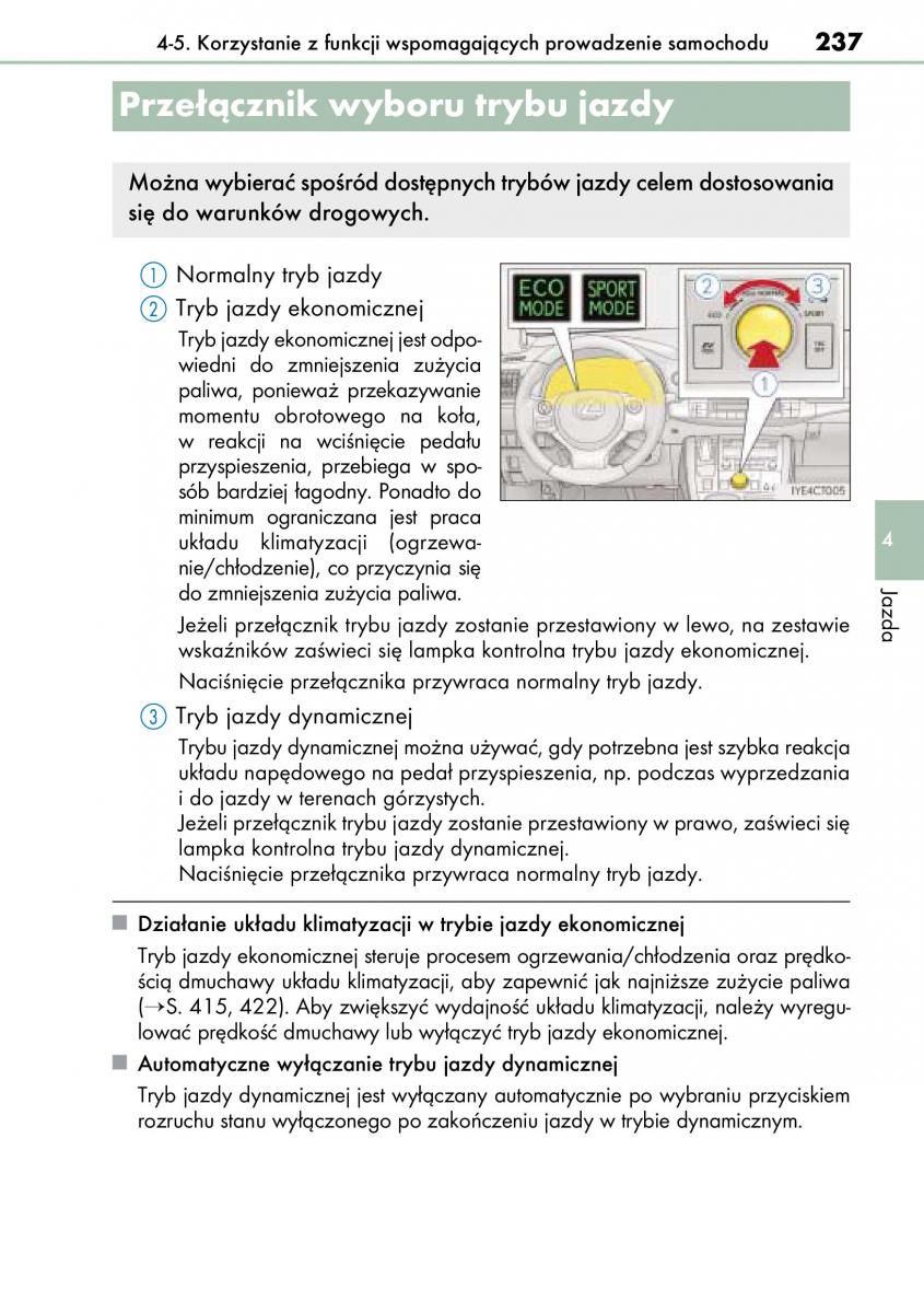 Lexus CT200h instrukcja obslugi / page 237