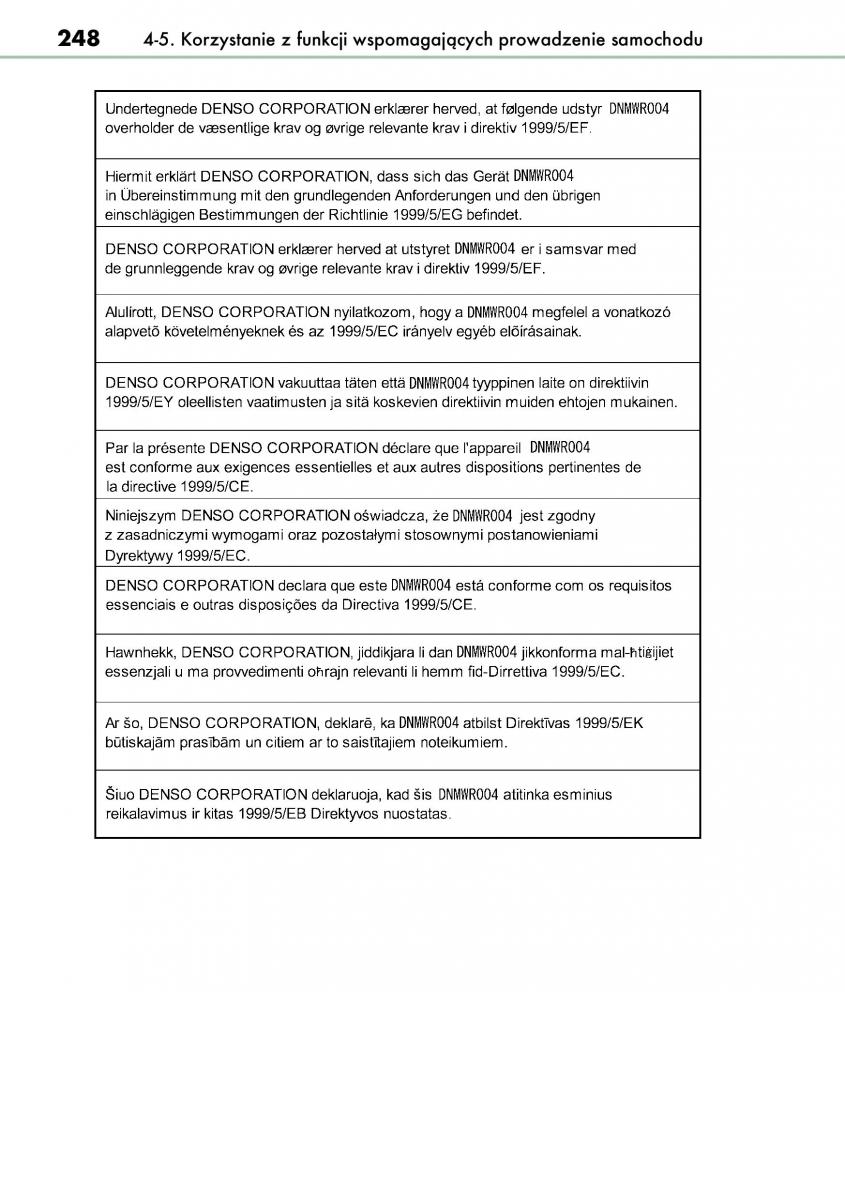 Lexus CT200h instrukcja obslugi / page 248