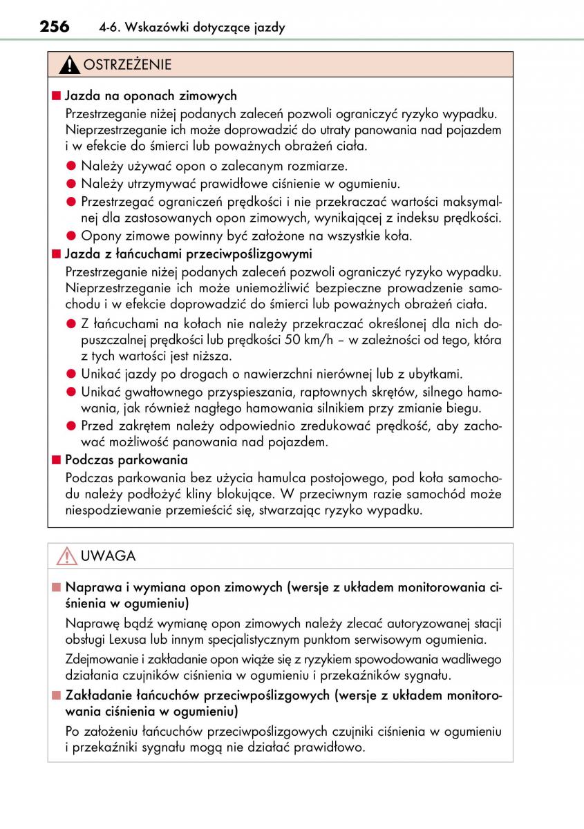 Lexus CT200h instrukcja obslugi / page 256