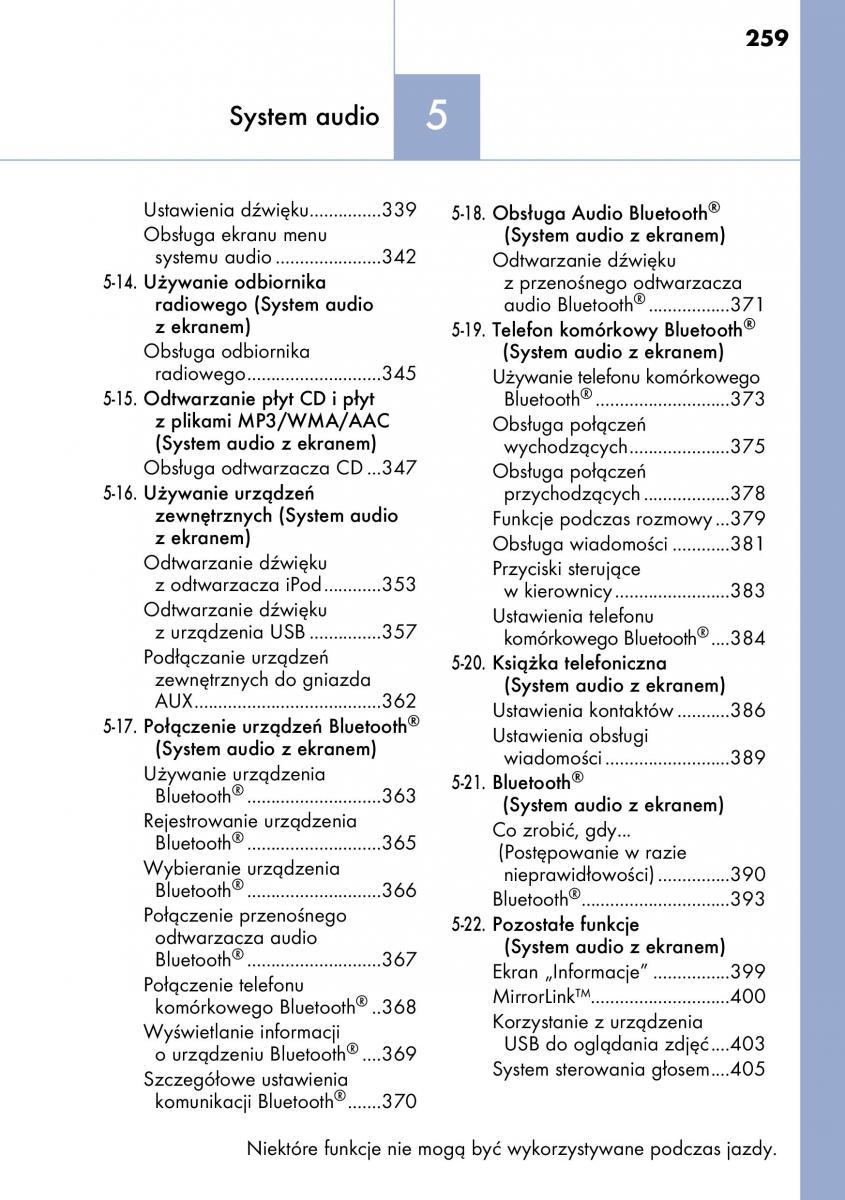 Lexus CT200h instrukcja obslugi / page 259