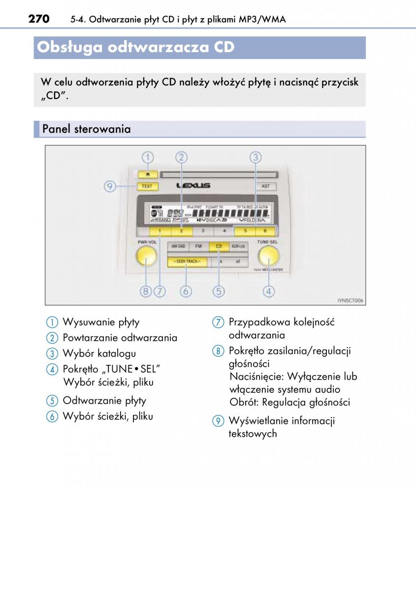 Lexus CT200h instrukcja obslugi / page 270