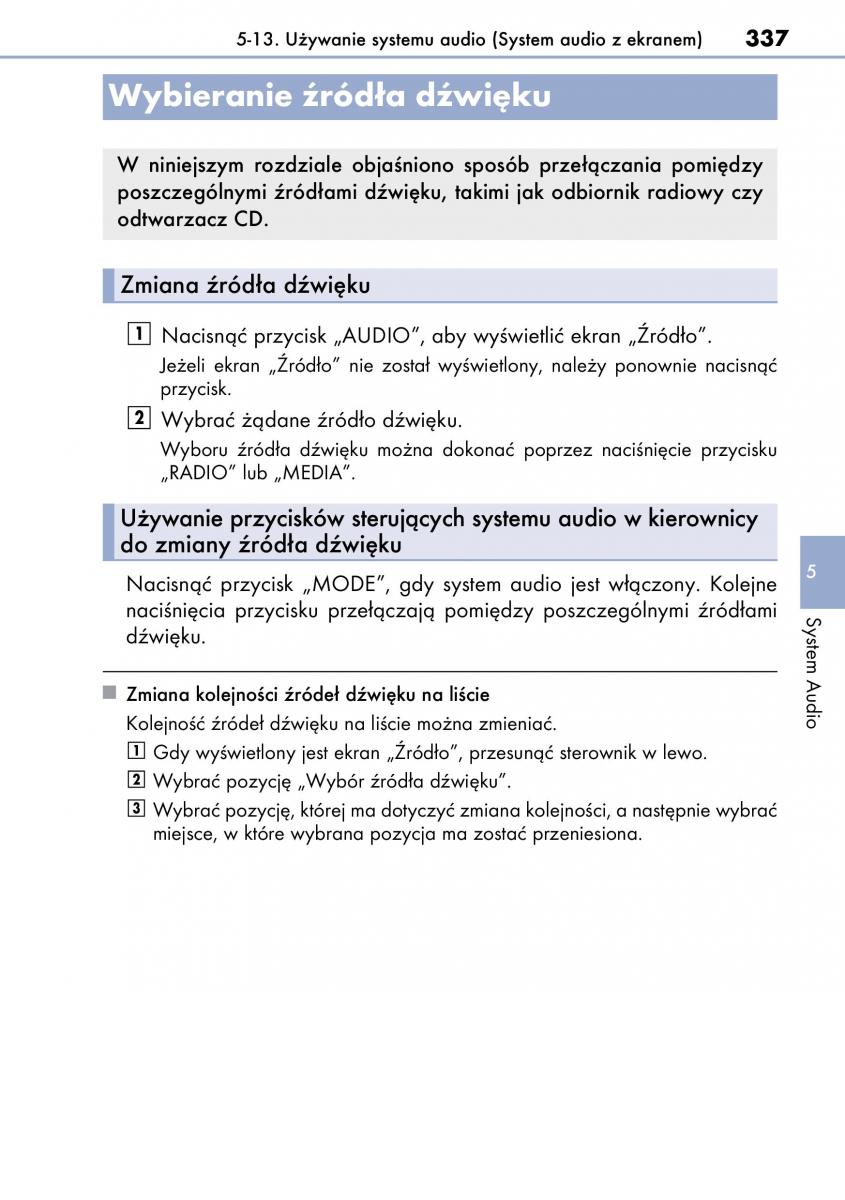 Lexus CT200h instrukcja obslugi / page 337