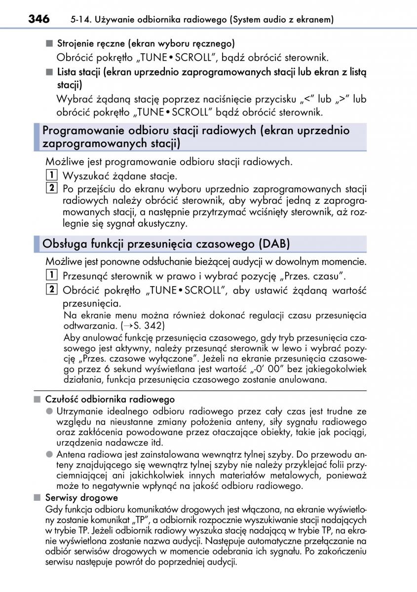 Lexus CT200h instrukcja obslugi / page 346
