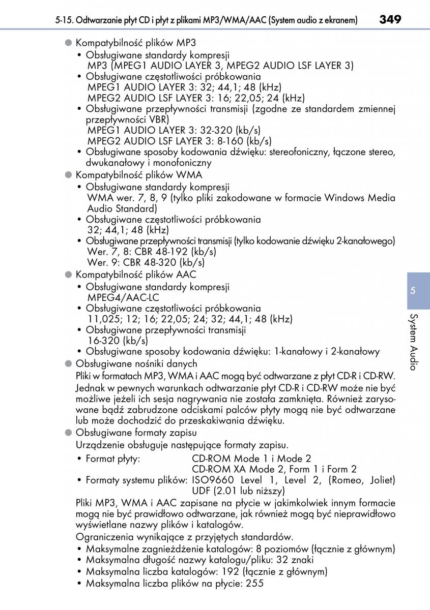 Lexus CT200h instrukcja obslugi / page 349