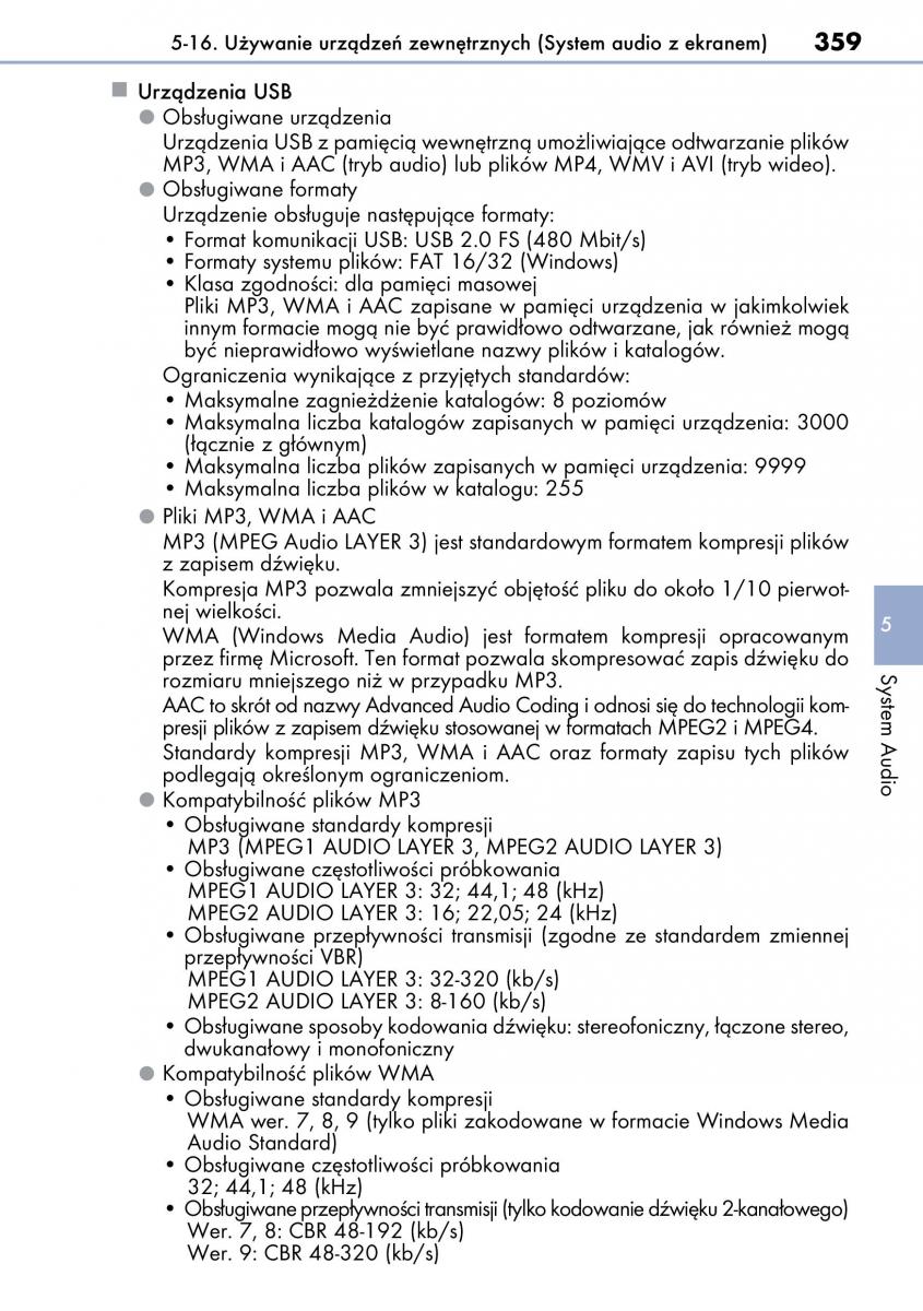 Lexus CT200h instrukcja obslugi / page 359