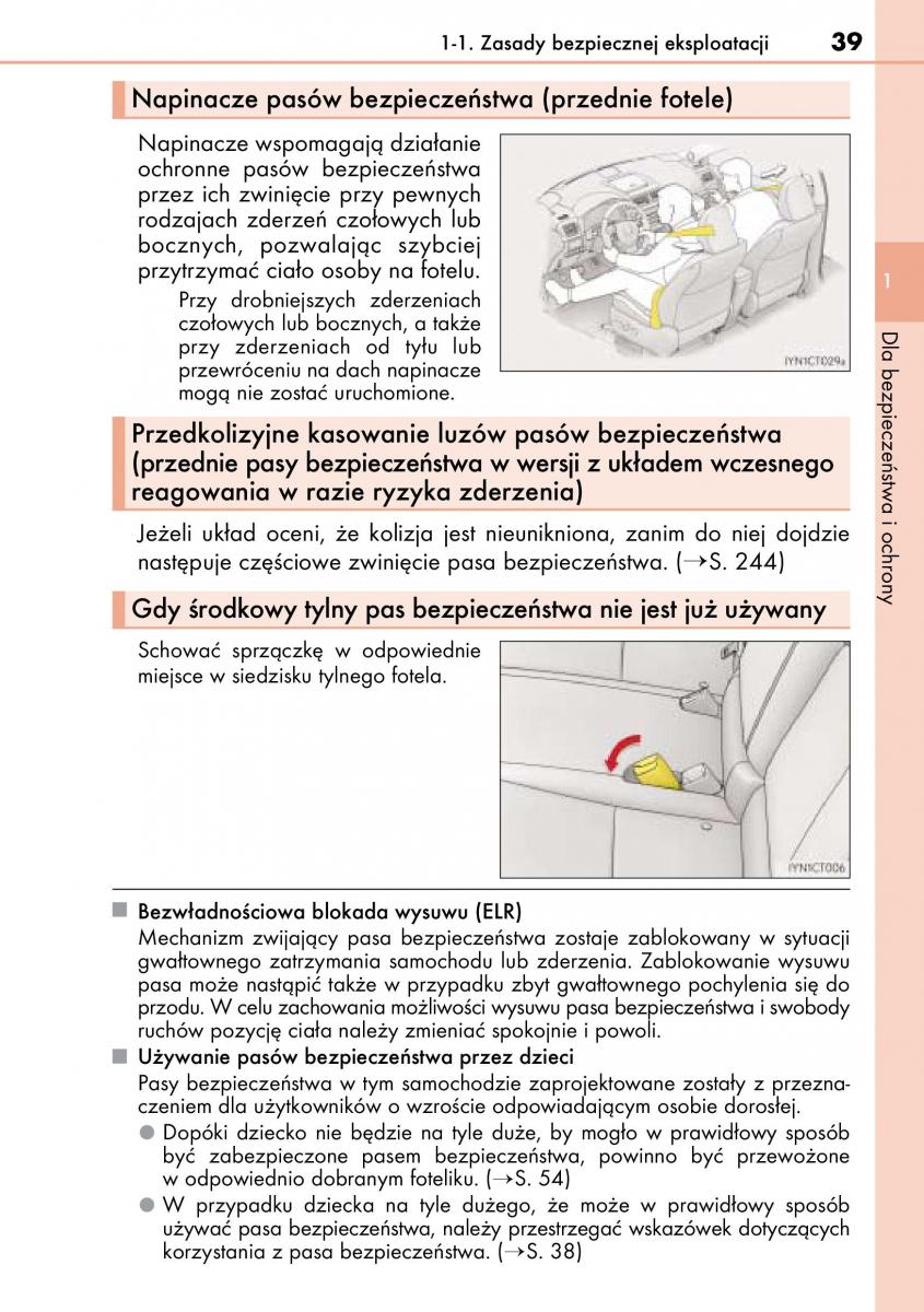 Lexus CT200h instrukcja obslugi / page 39