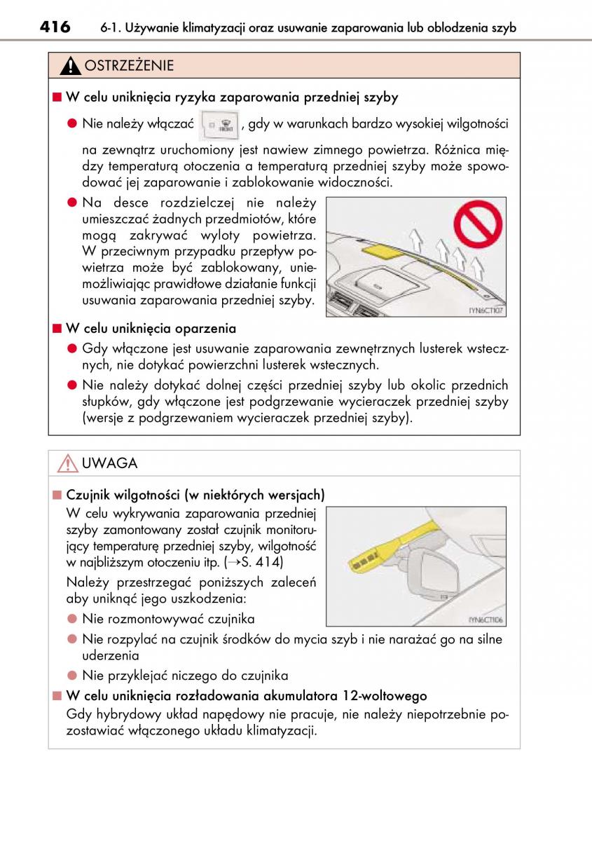 Lexus CT200h instrukcja obslugi / page 416