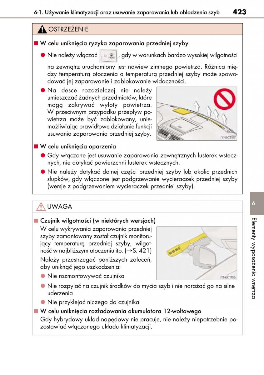 Lexus CT200h instrukcja obslugi / page 423