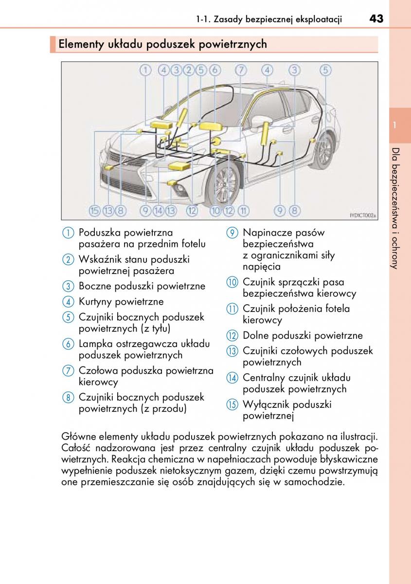 Lexus CT200h instrukcja obslugi / page 43