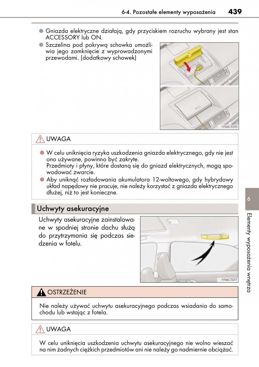 Lexus CT200h instrukcja obslugi / page 439