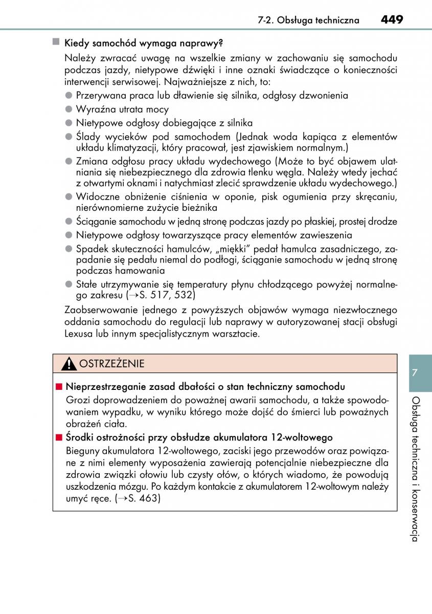 Lexus CT200h instrukcja obslugi / page 449