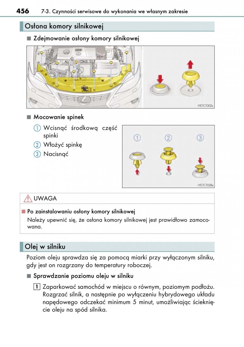 Lexus CT200h instrukcja obslugi / page 456