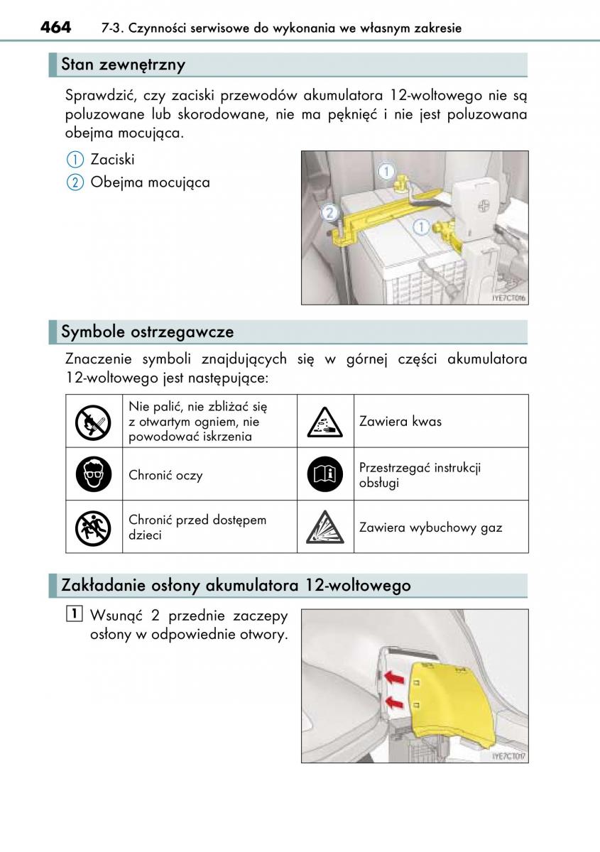 Lexus CT200h instrukcja obslugi / page 464