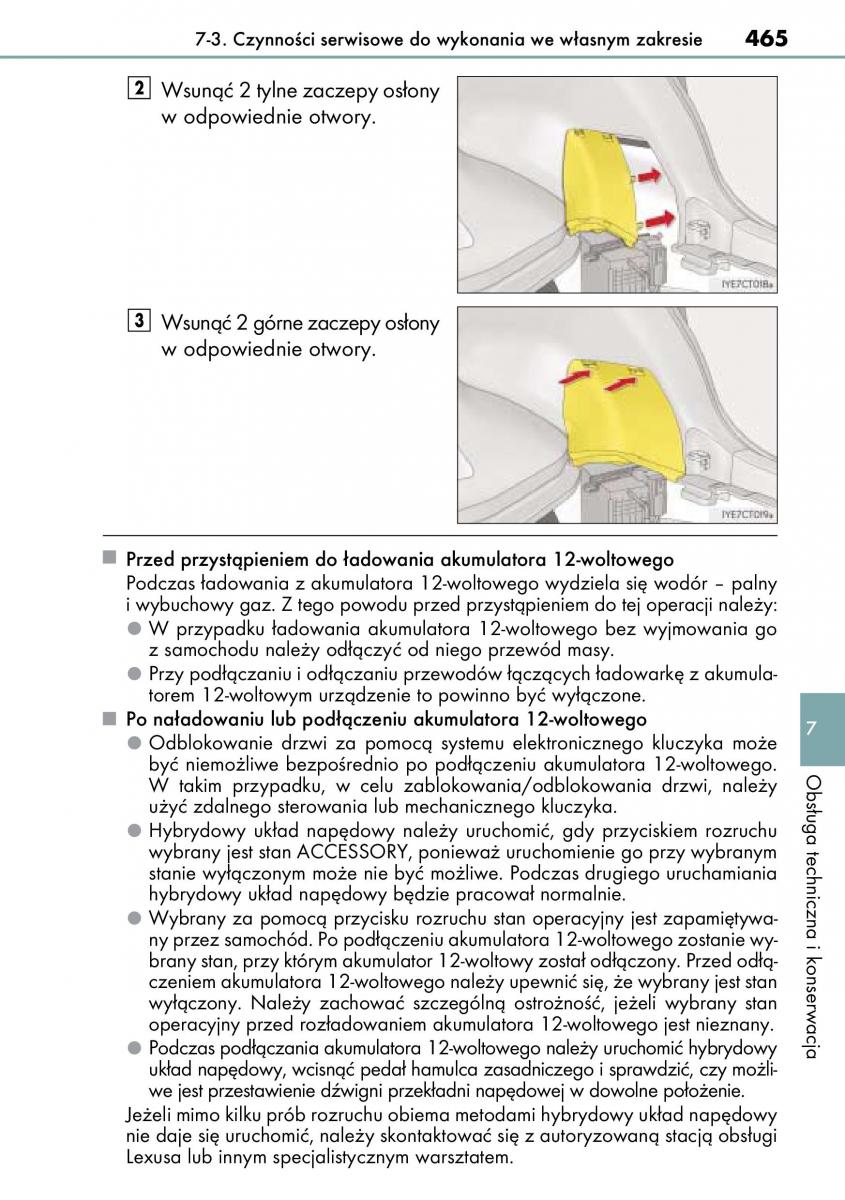 Lexus CT200h instrukcja obslugi / page 465