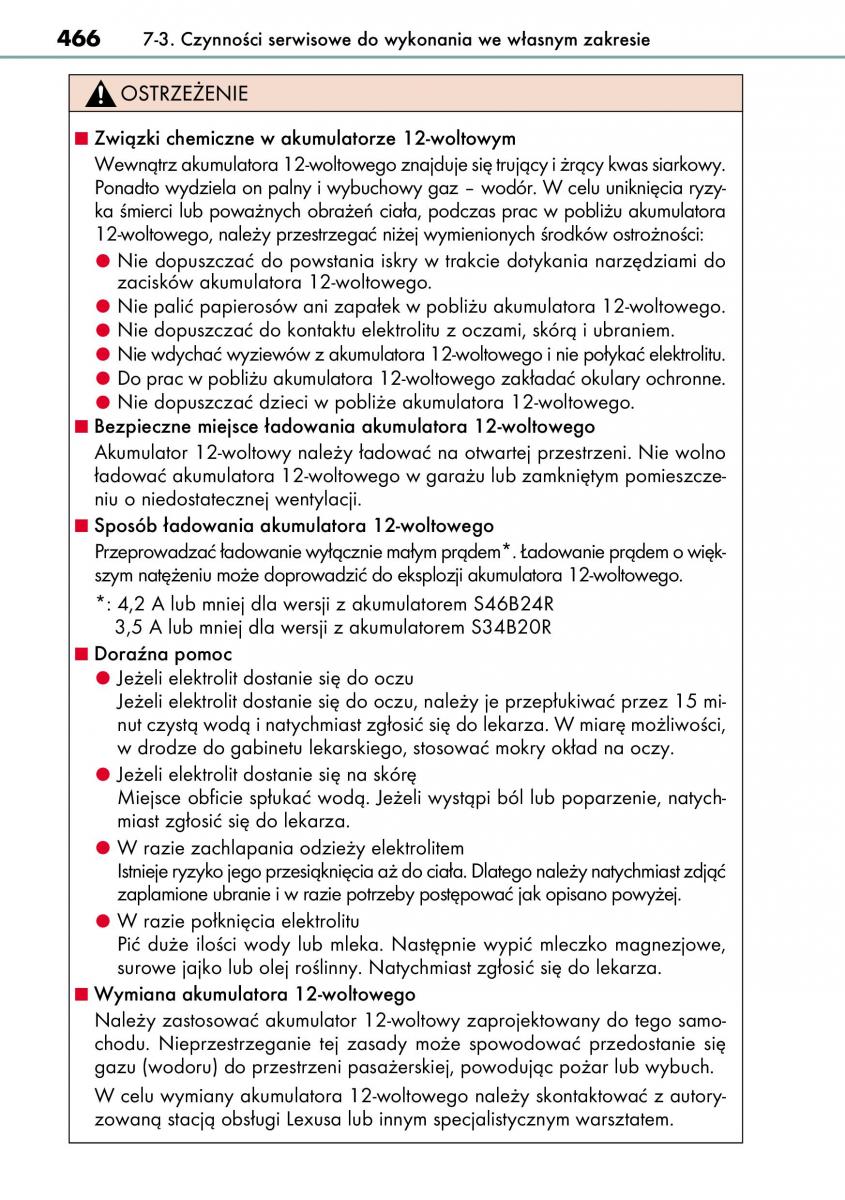 Lexus CT200h instrukcja obslugi / page 466