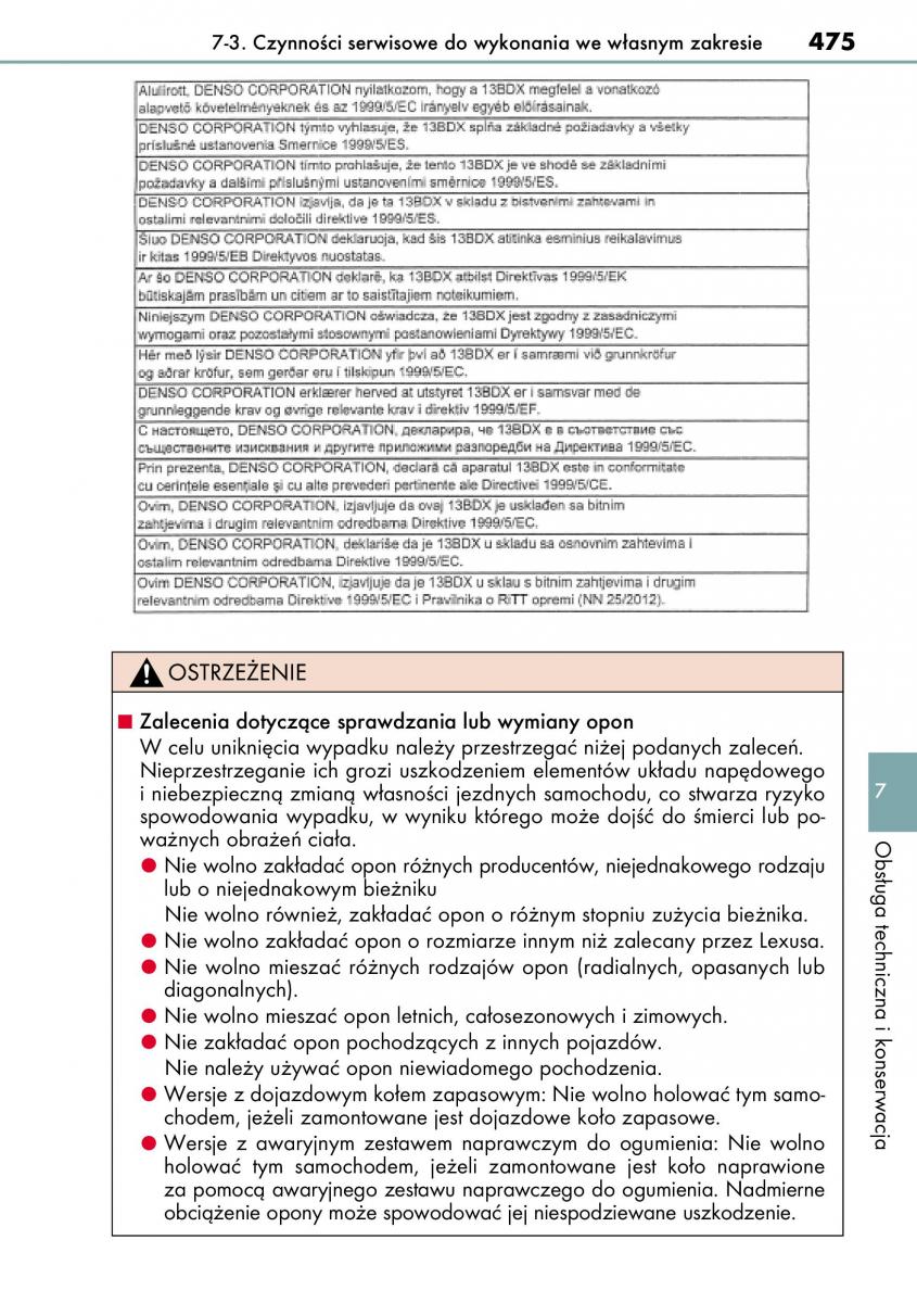 Lexus CT200h instrukcja obslugi / page 475