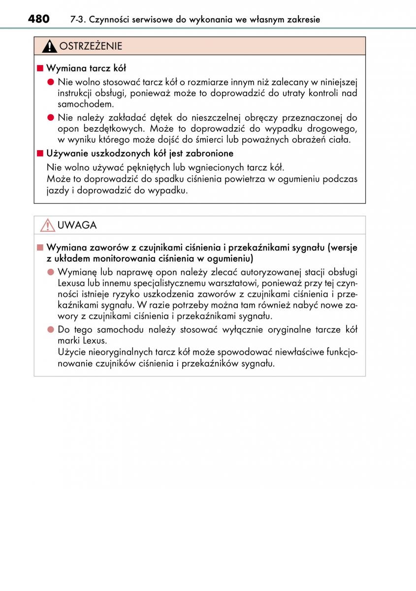 Lexus CT200h instrukcja obslugi / page 480