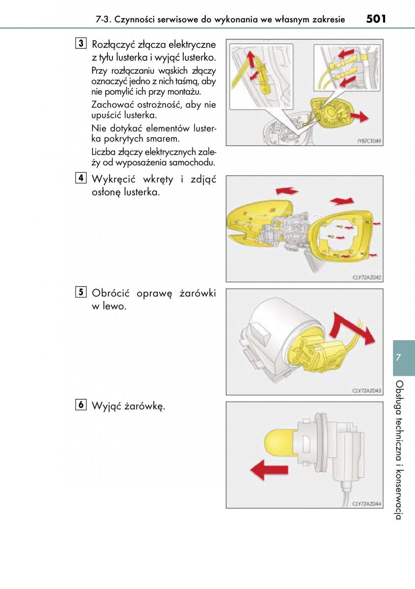 Lexus CT200h instrukcja obslugi / page 501