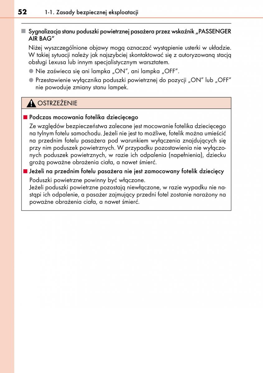 Lexus CT200h instrukcja obslugi / page 52