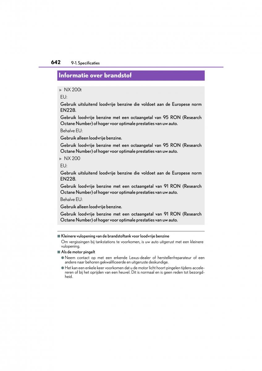 Lexus NX handleiding / page 642