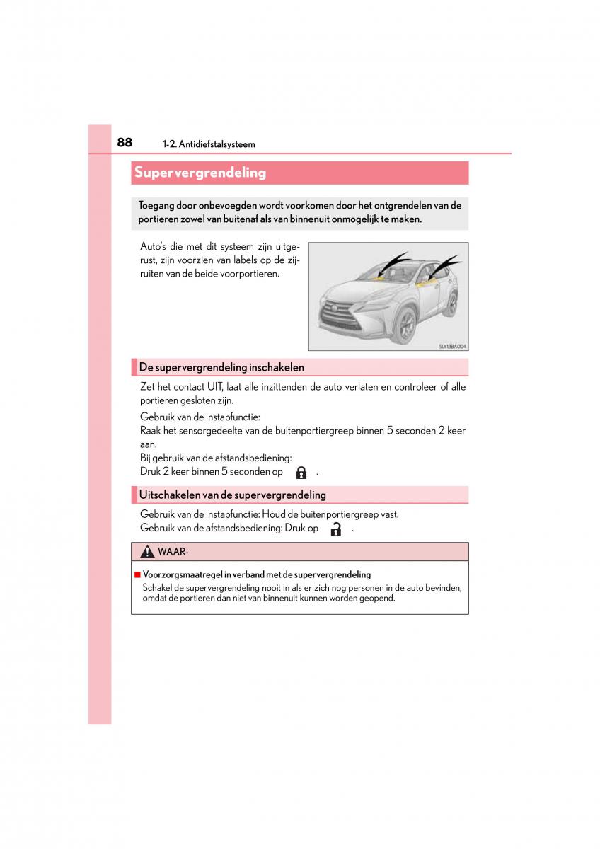 Lexus NX handleiding / page 88