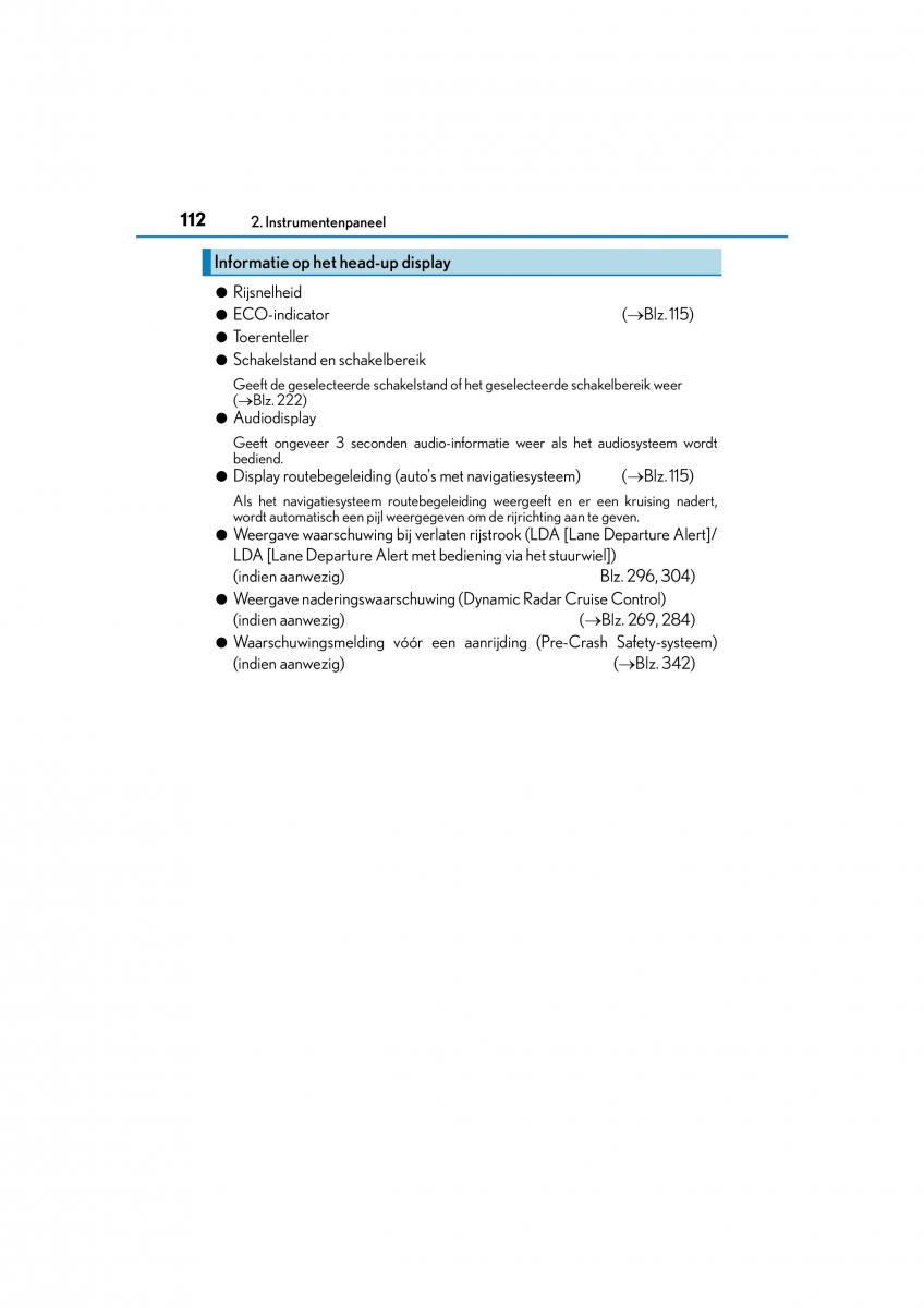 Lexus NX handleiding / page 112