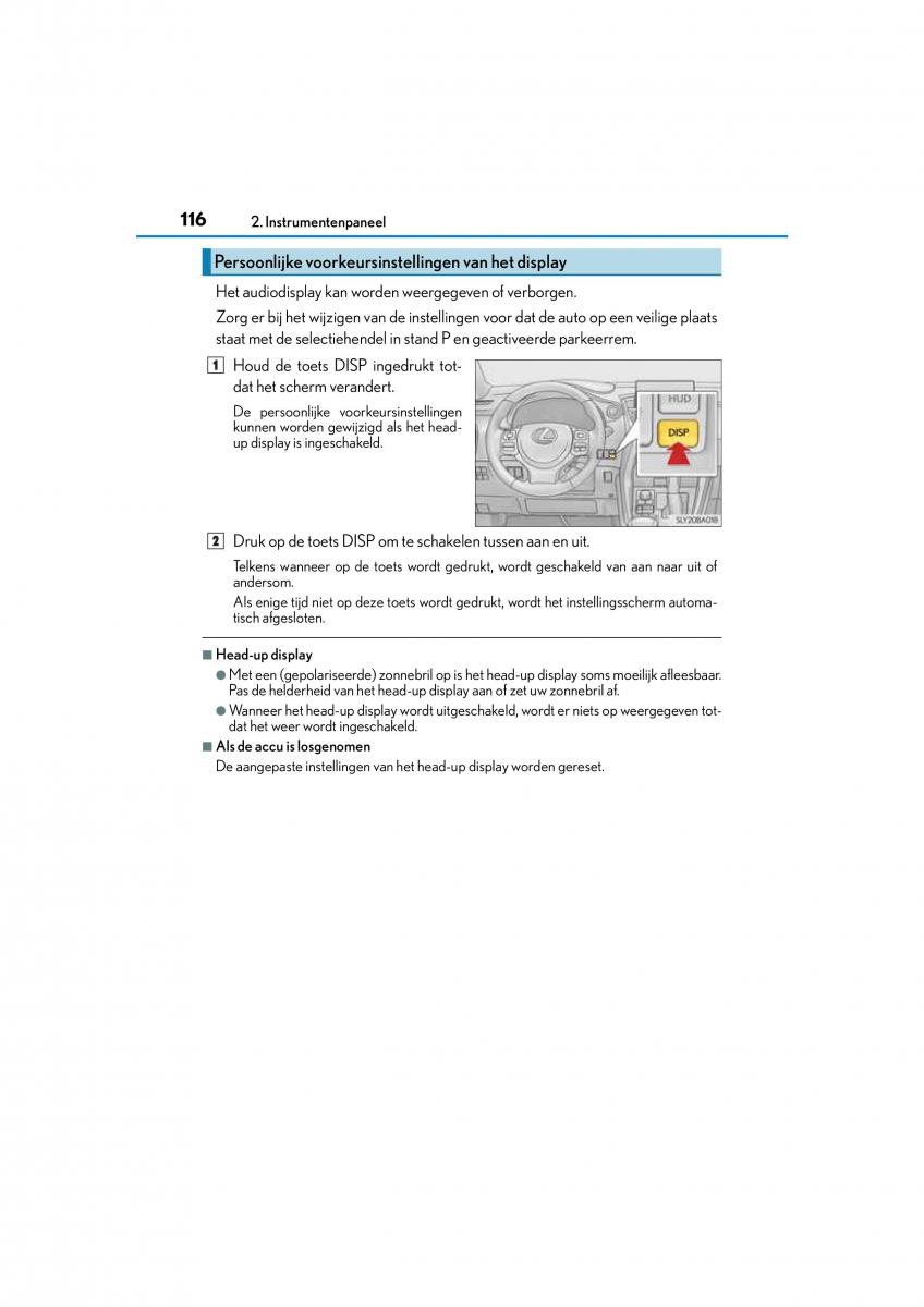 Lexus NX handleiding / page 116