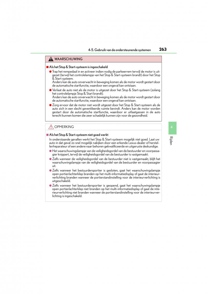 Lexus NX handleiding / page 263