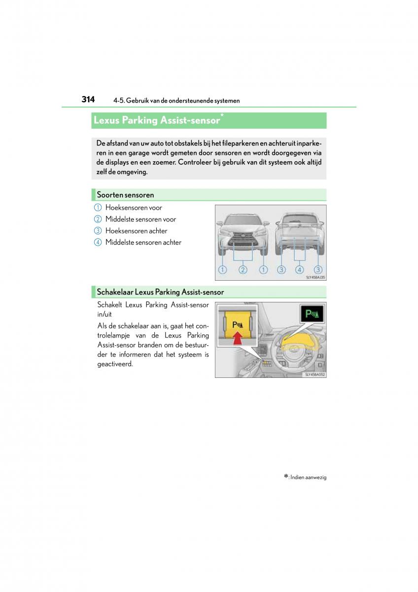 Lexus NX handleiding / page 314