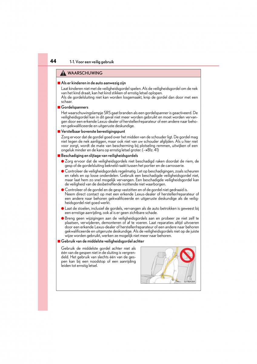Lexus NX handleiding / page 44
