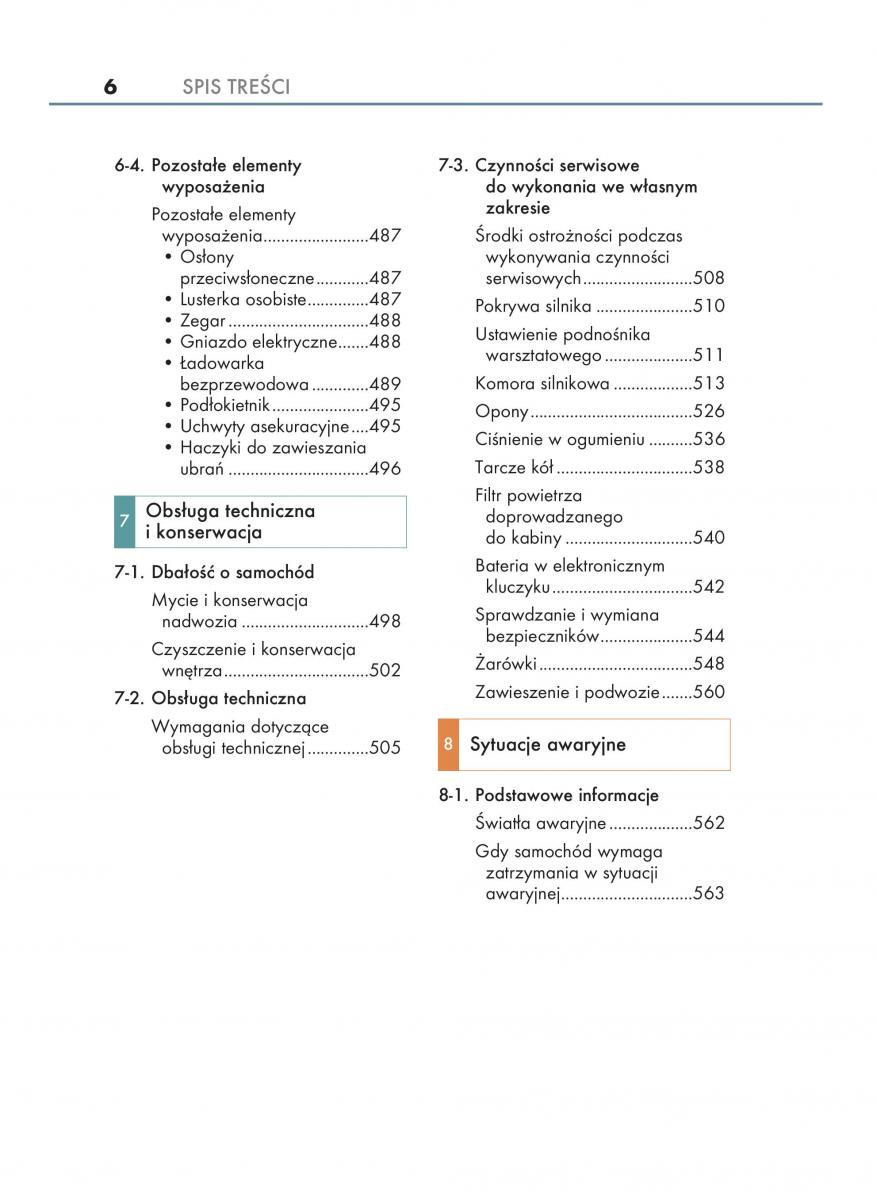 Lexus NX instrukcja obslugi / page 6