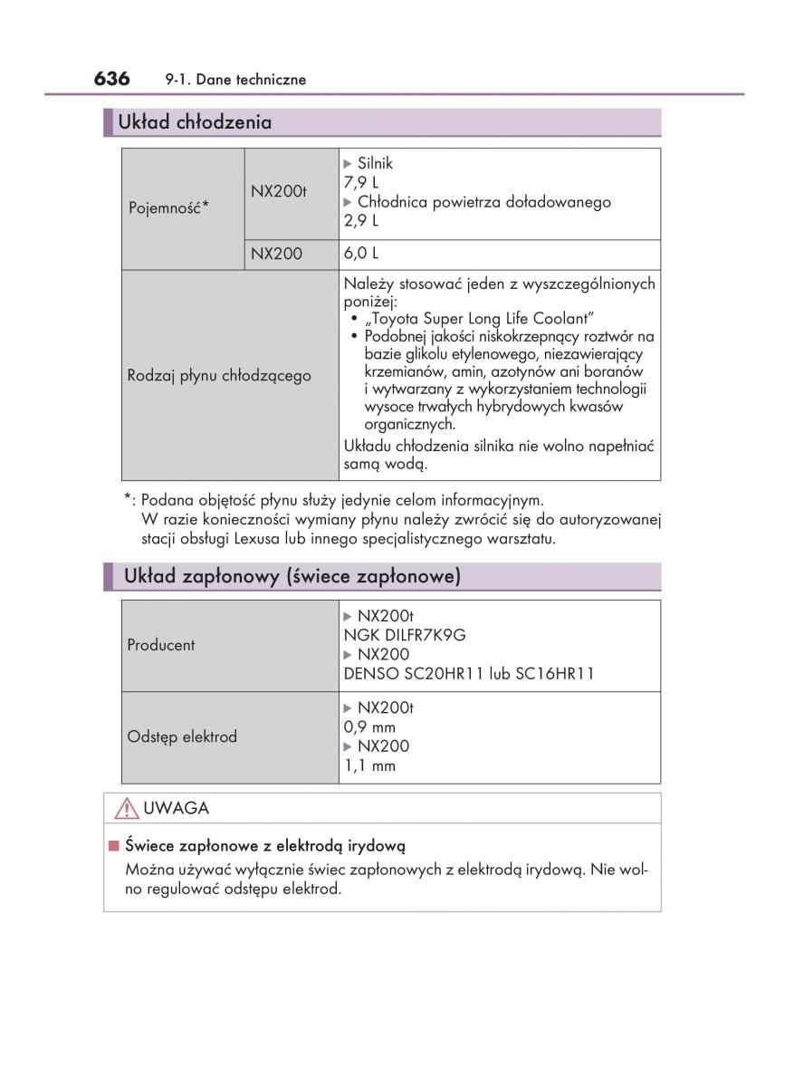 Lexus NX instrukcja obslugi / page 636