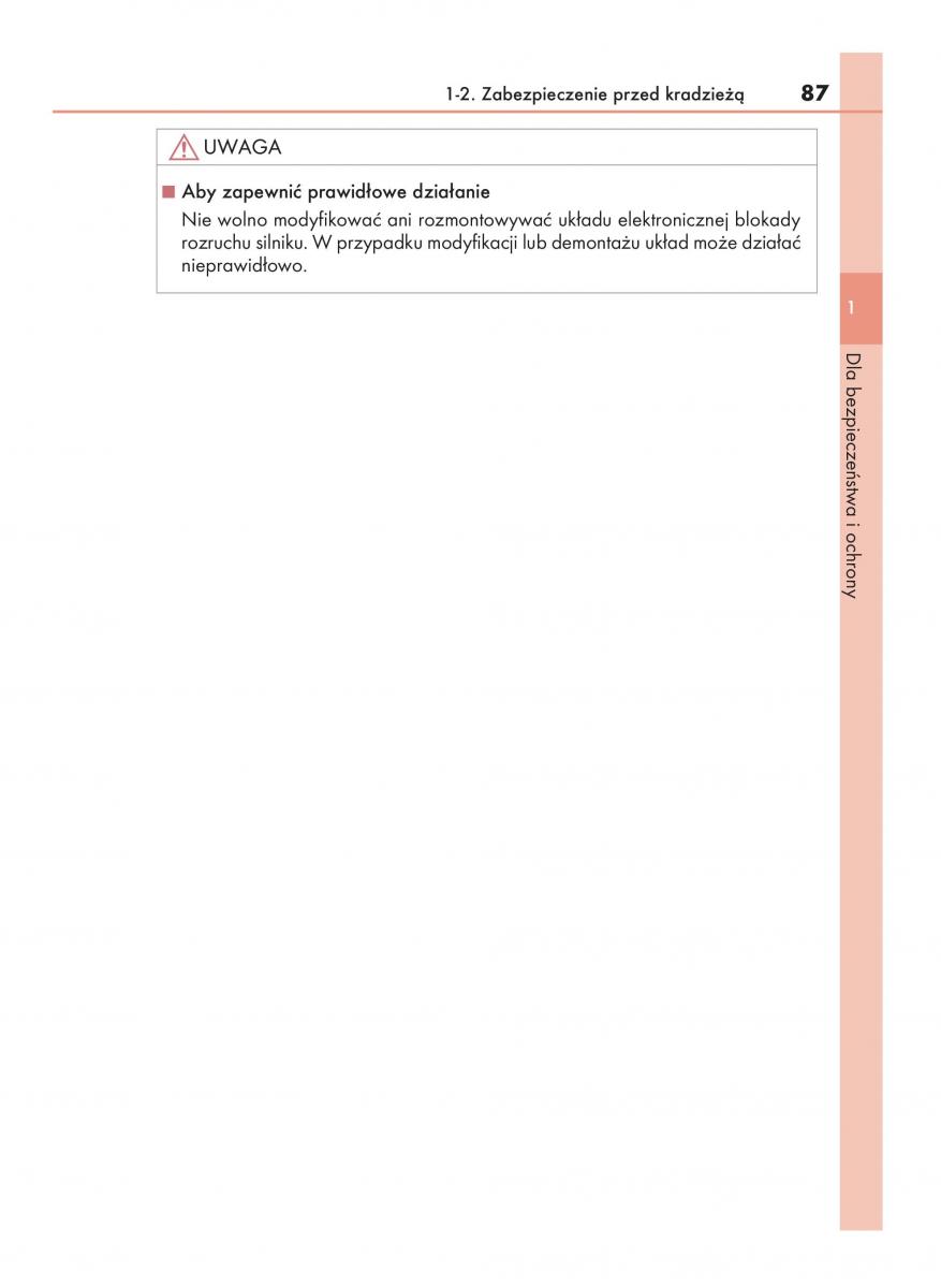 Lexus NX instrukcja obslugi / page 87