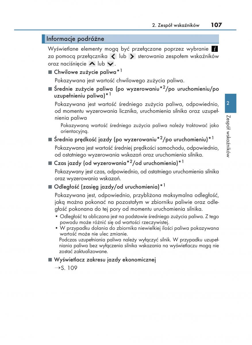 Lexus NX instrukcja obslugi / page 107