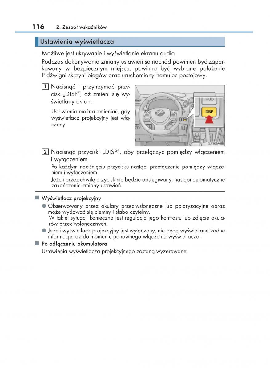 Lexus NX instrukcja obslugi / page 116