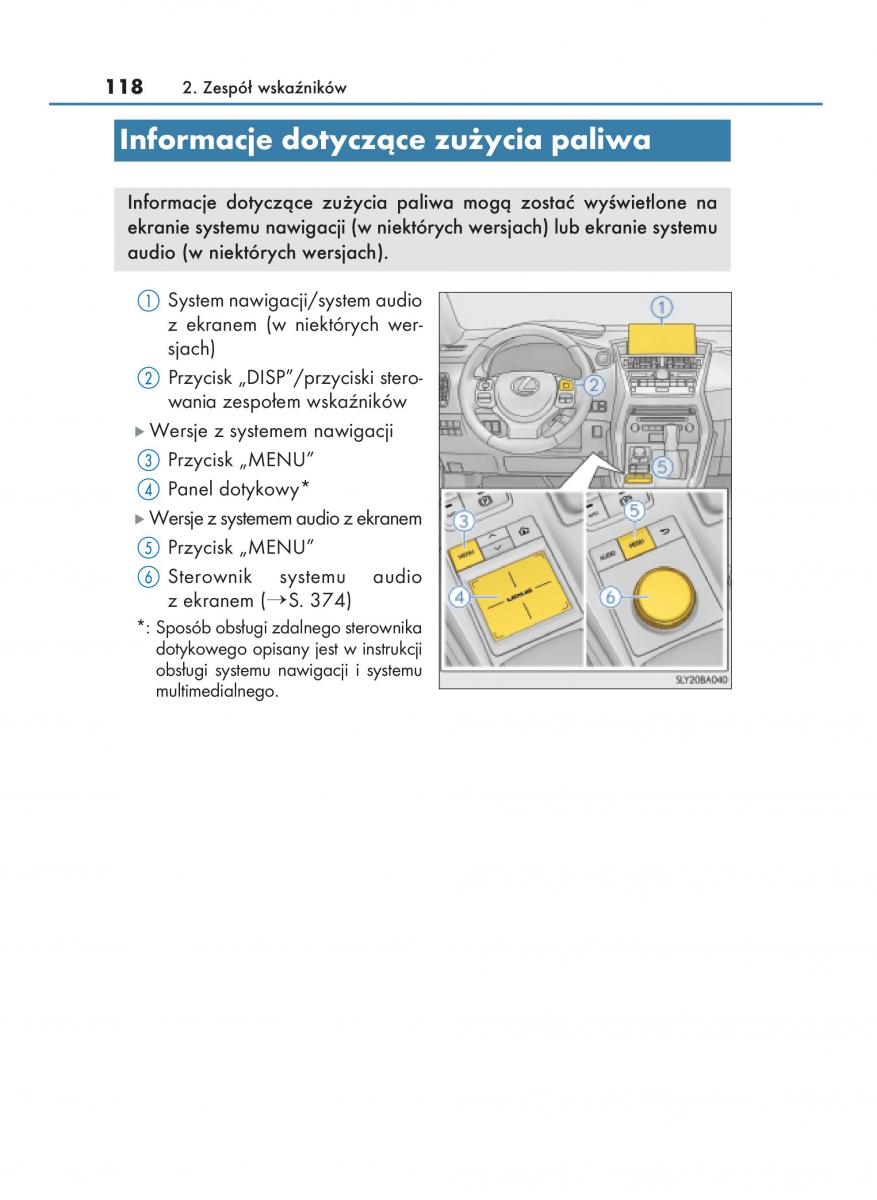 Lexus NX instrukcja obslugi / page 118