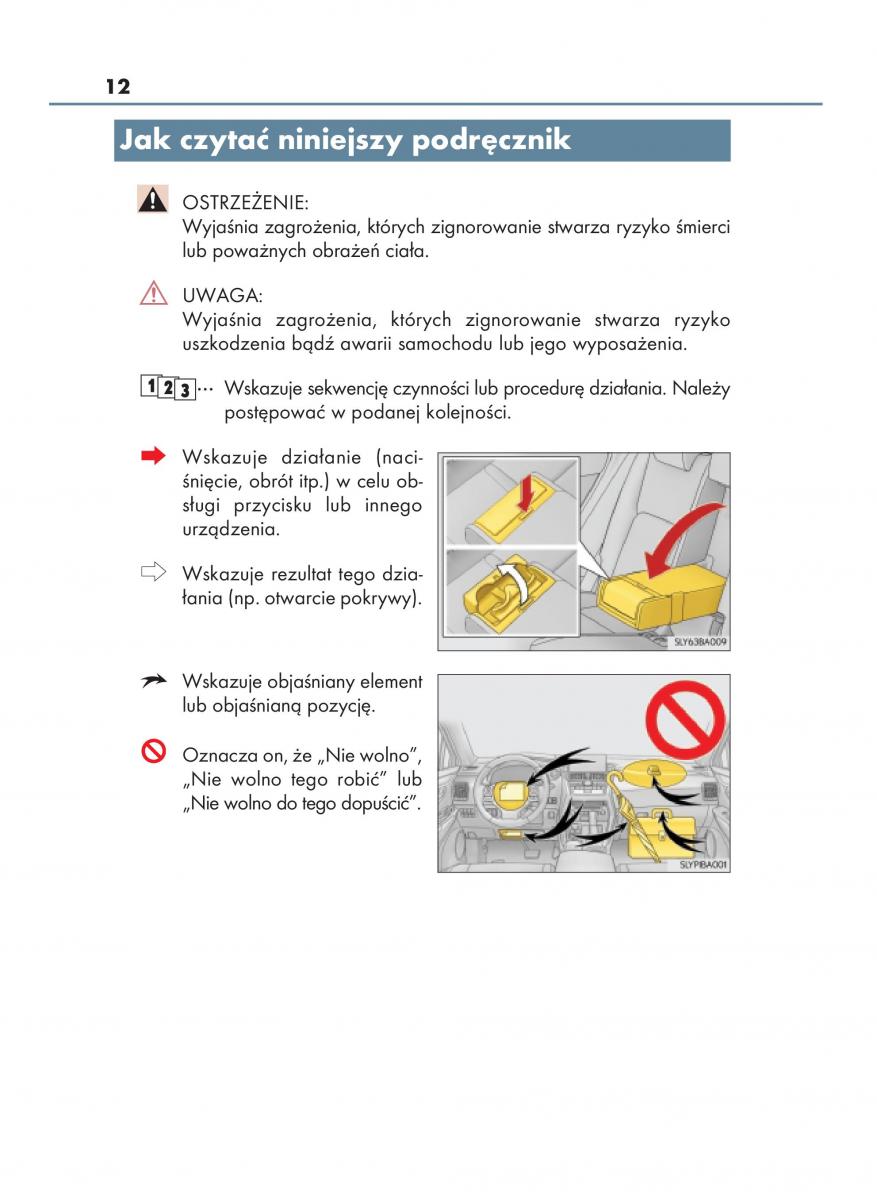 Lexus NX instrukcja obslugi / page 12