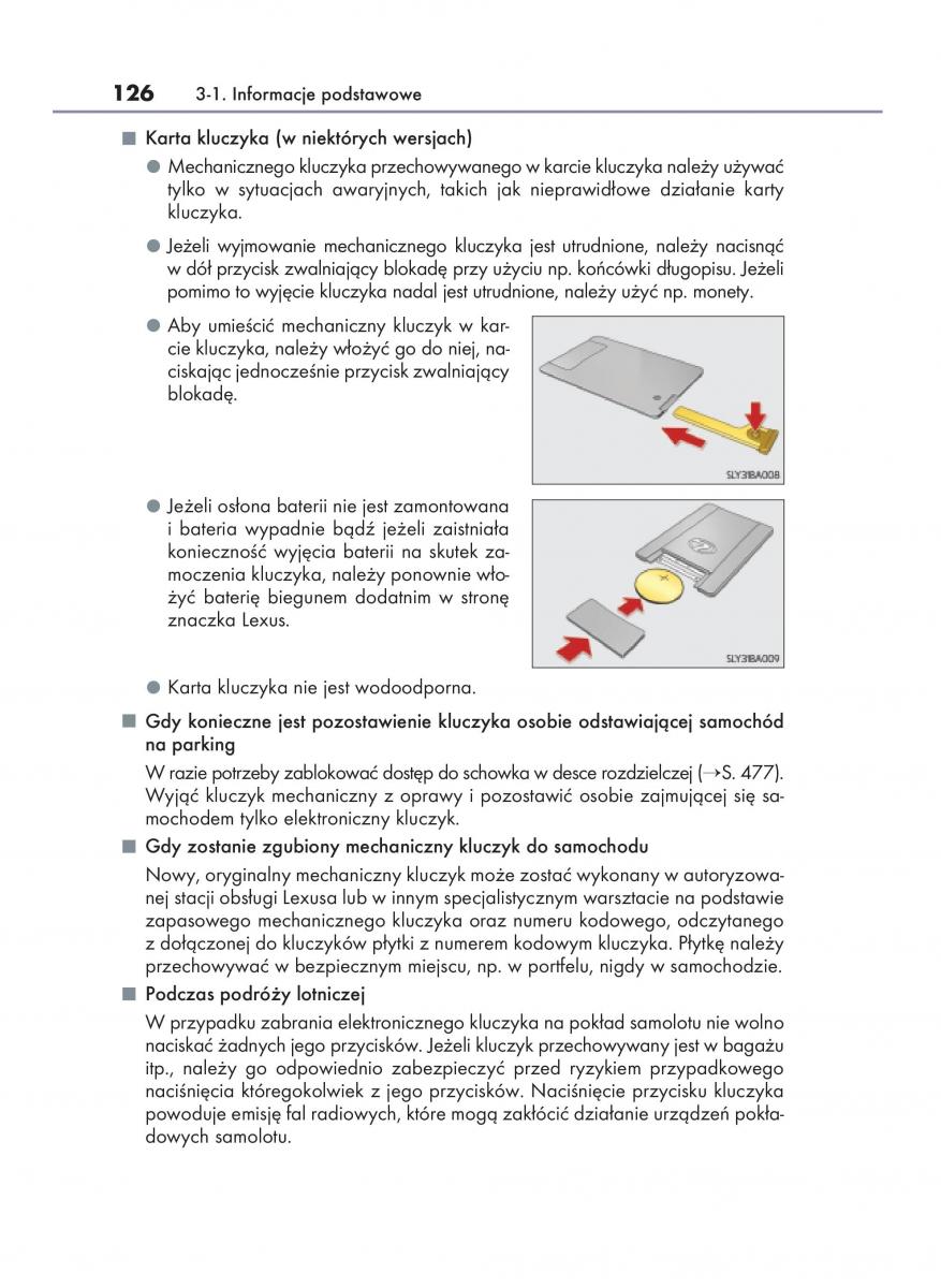 Lexus NX instrukcja obslugi / page 126