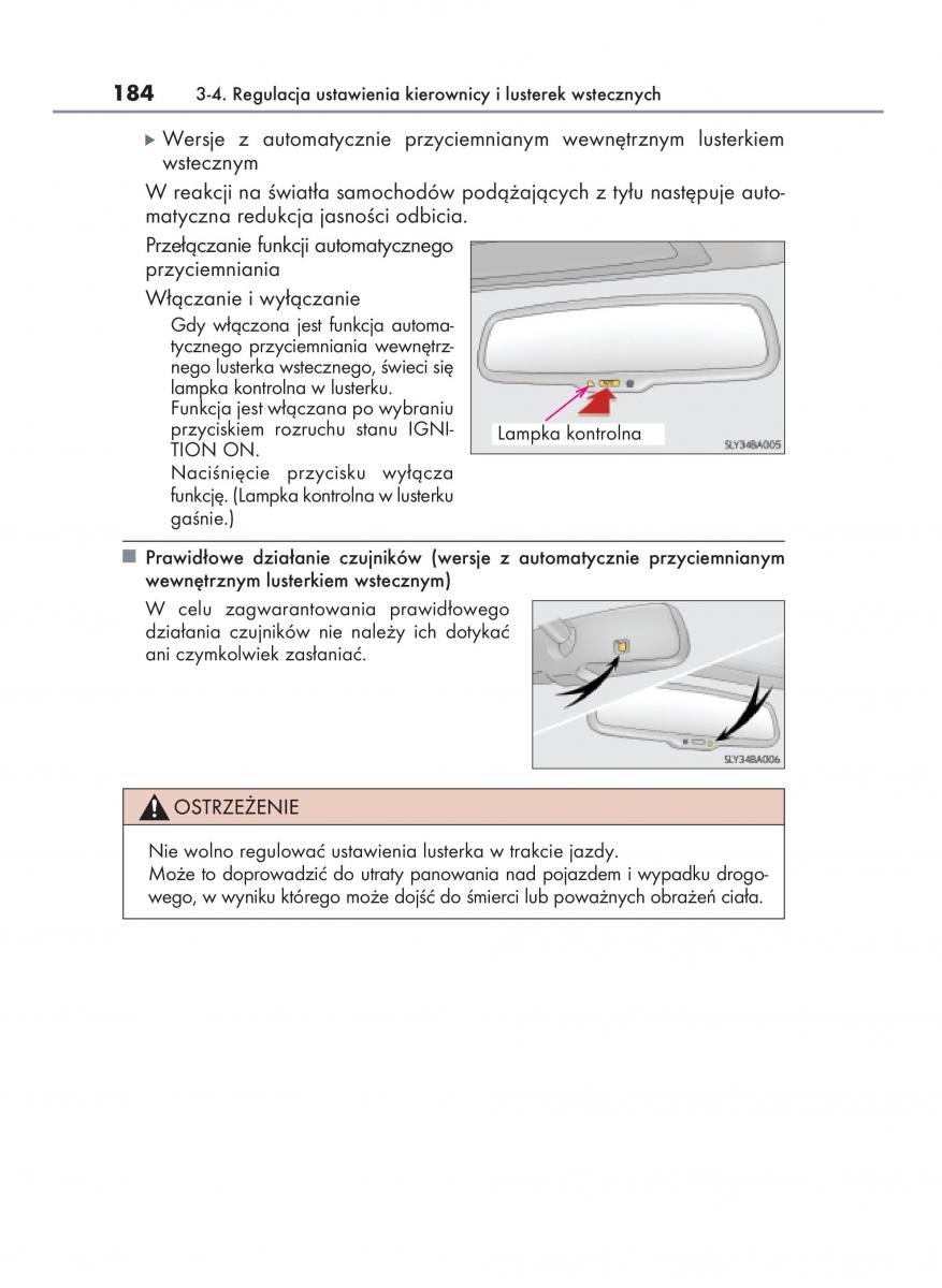 Lexus NX instrukcja obslugi / page 184