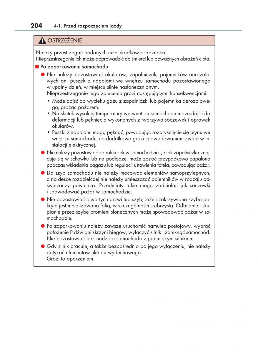 Lexus NX instrukcja obslugi / page 204