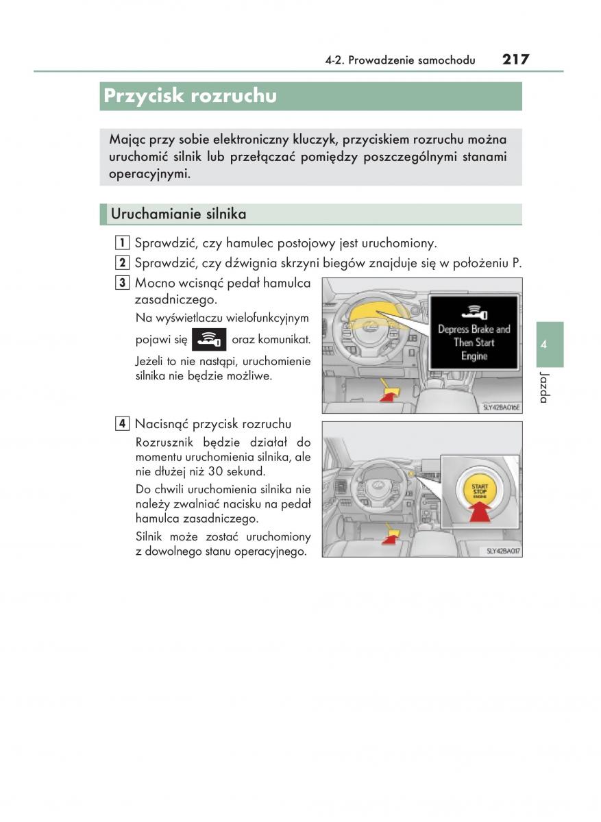 Lexus NX instrukcja obslugi / page 217