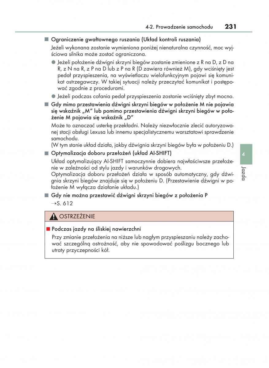 Lexus NX instrukcja obslugi / page 231