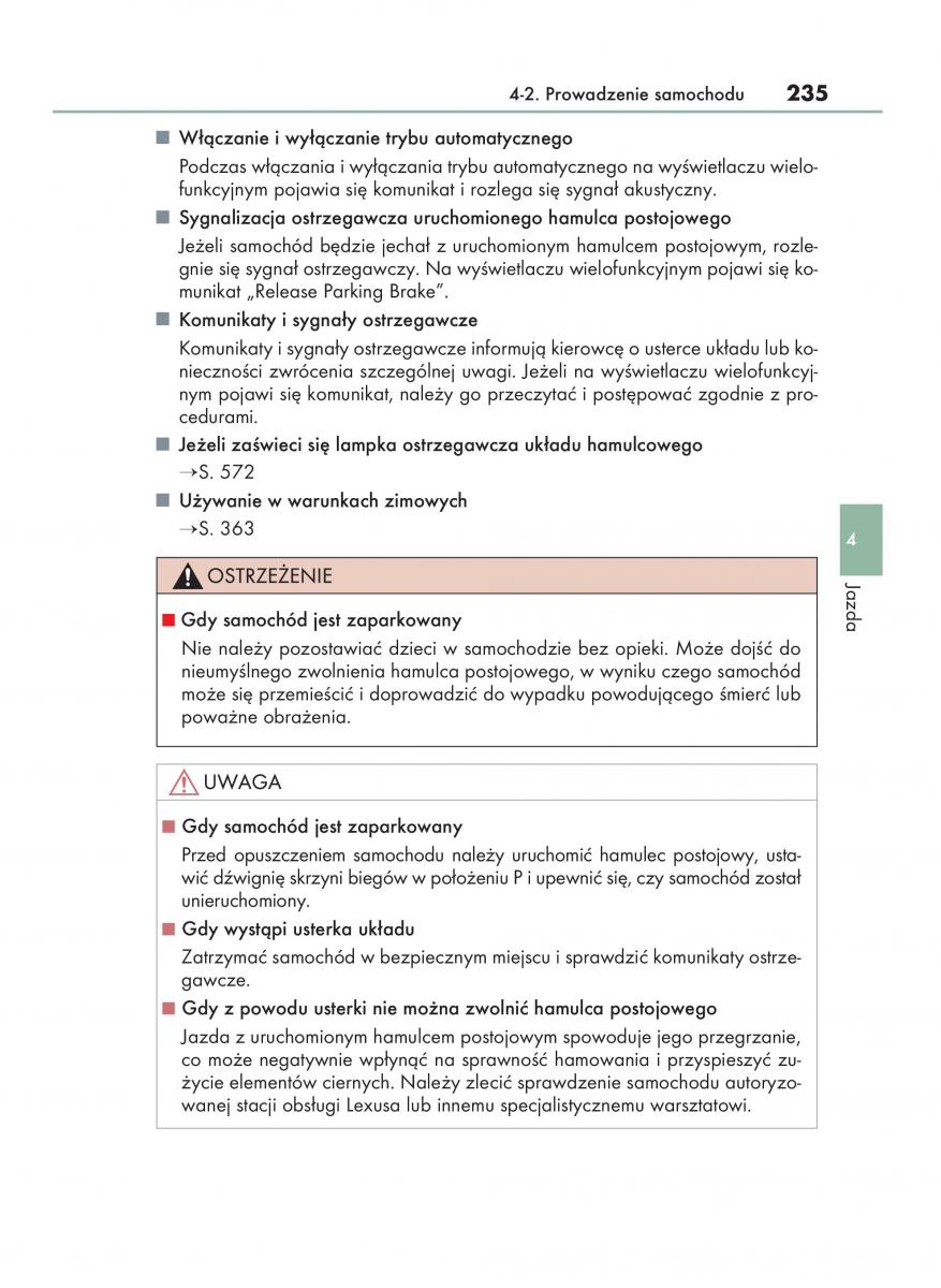 Lexus NX instrukcja obslugi / page 235