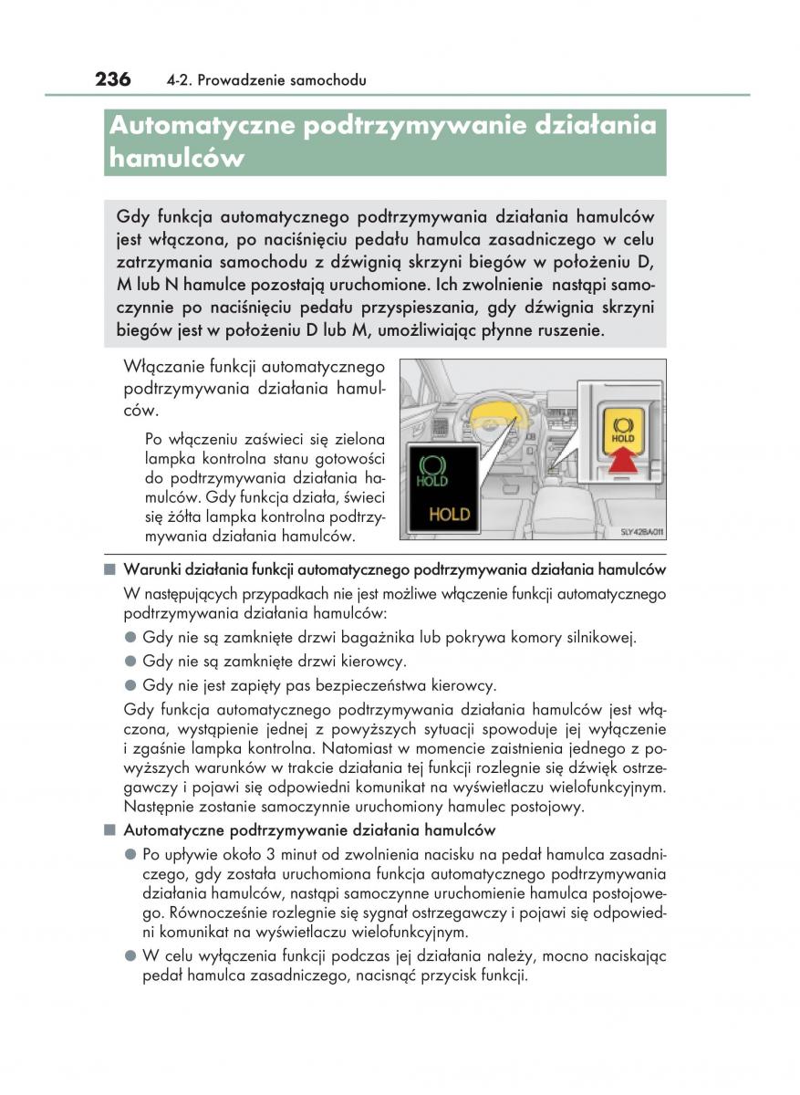 Lexus NX instrukcja obslugi / page 236