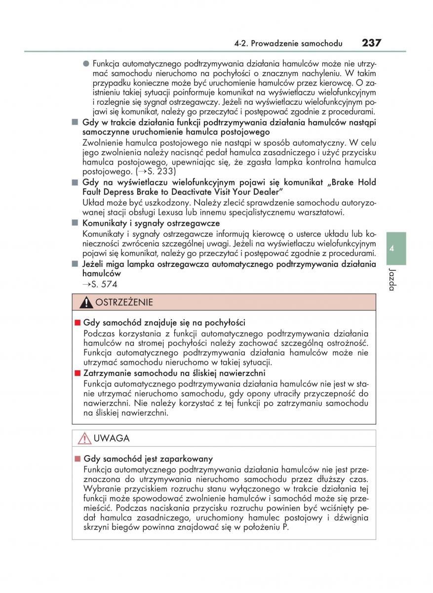 Lexus NX instrukcja obslugi / page 237