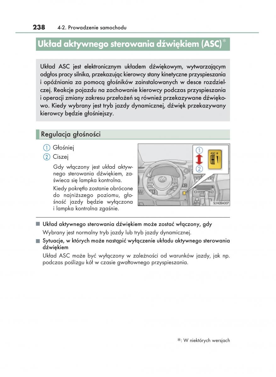 Lexus NX instrukcja obslugi / page 238