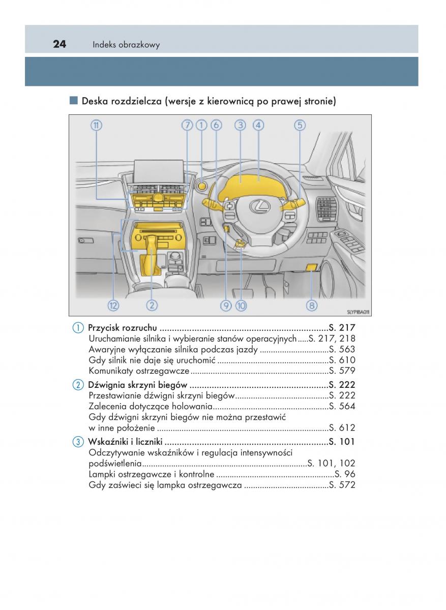 Lexus NX instrukcja obslugi / page 24