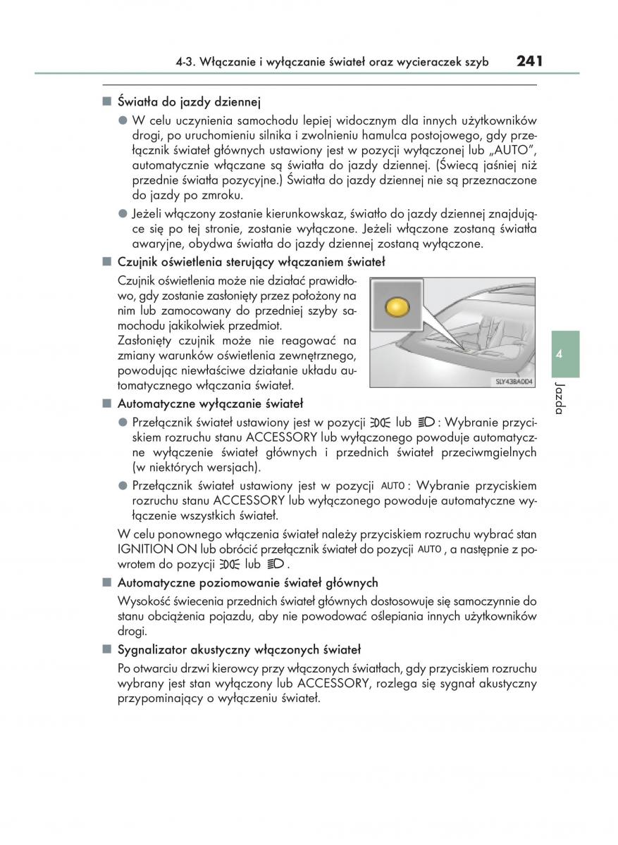 Lexus NX instrukcja obslugi / page 241