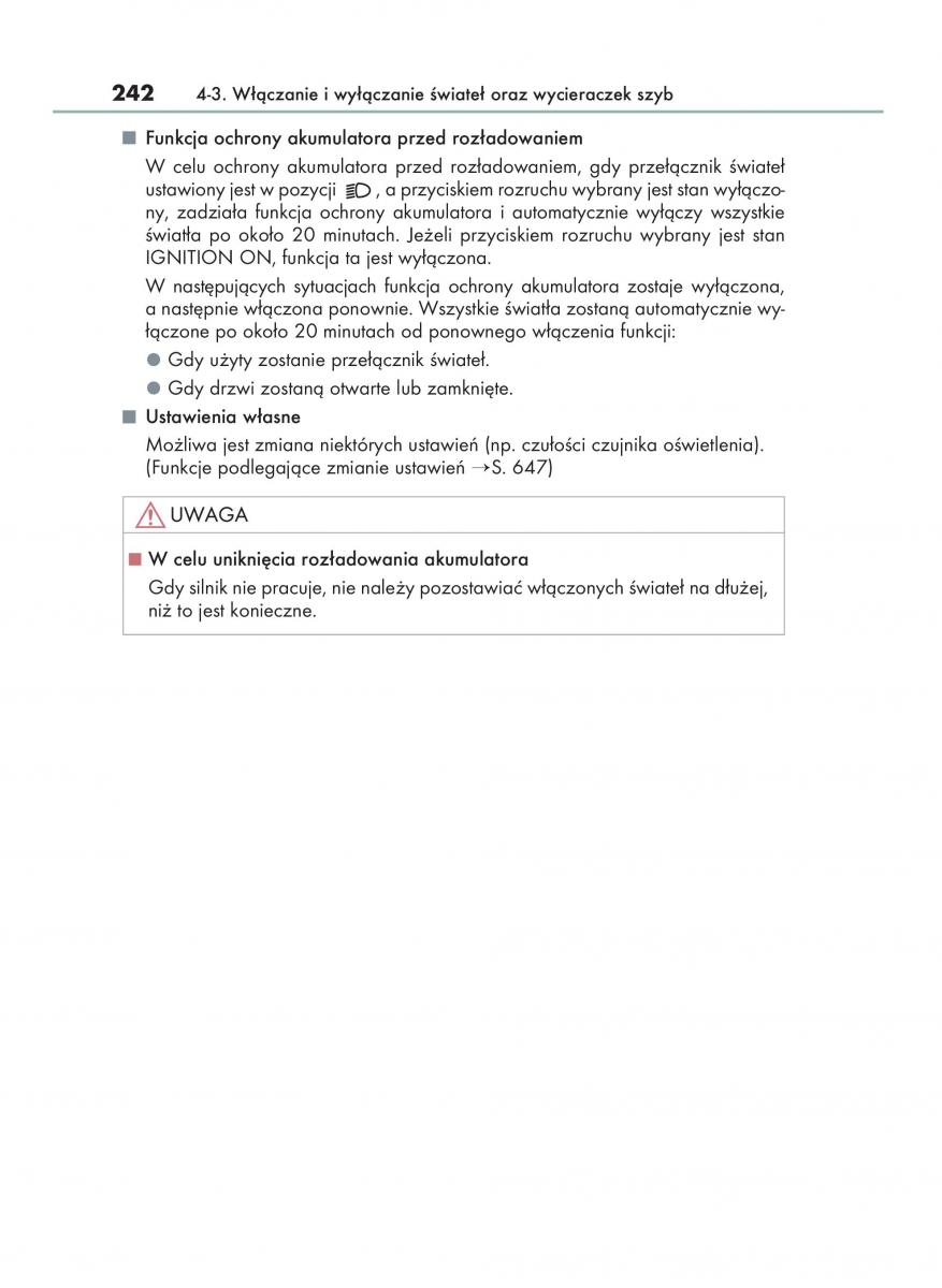 Lexus NX instrukcja obslugi / page 242