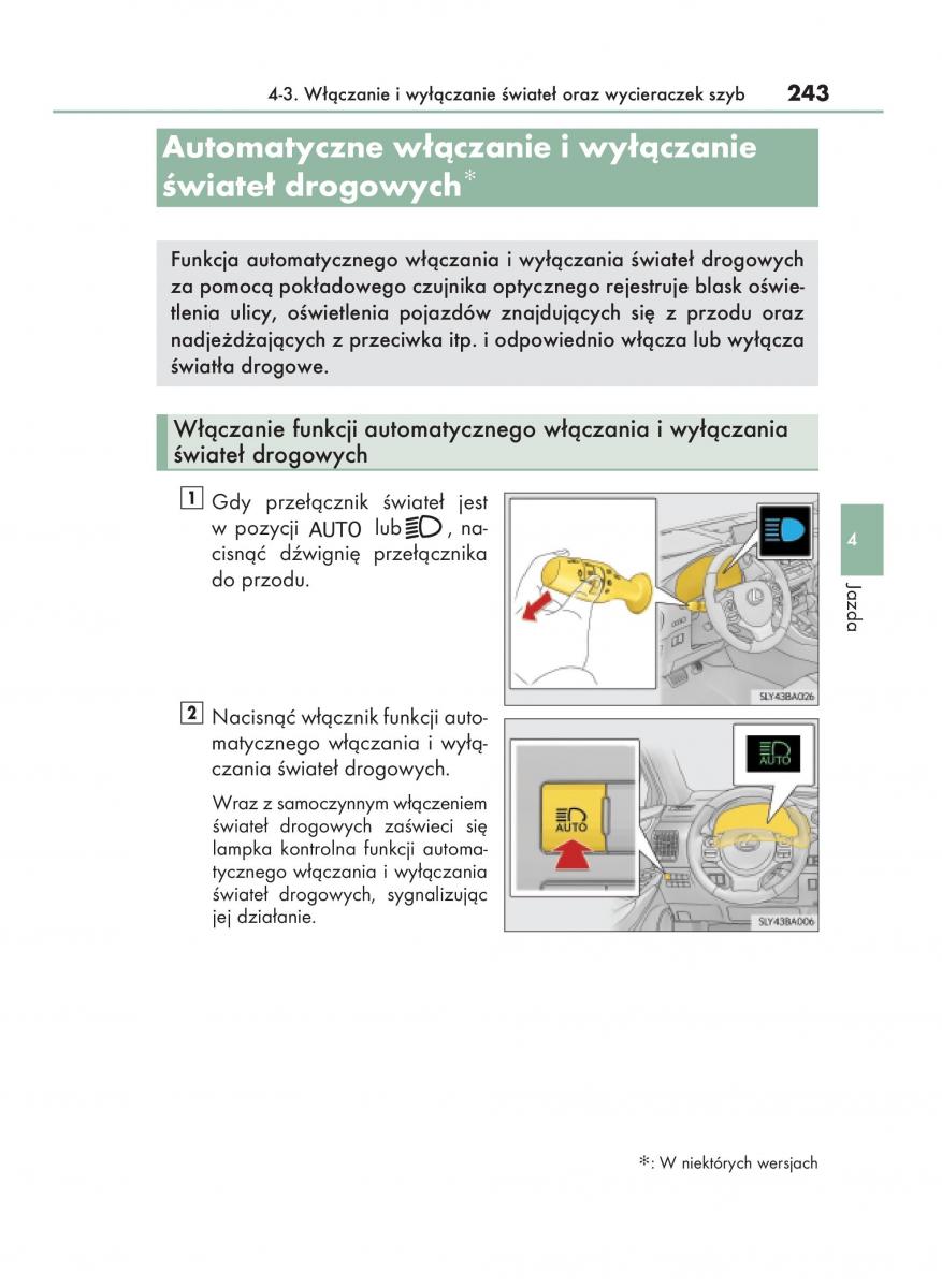 Lexus NX instrukcja obslugi / page 243